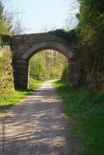 Cycleway of Olona valley at Castiglione, Varese
