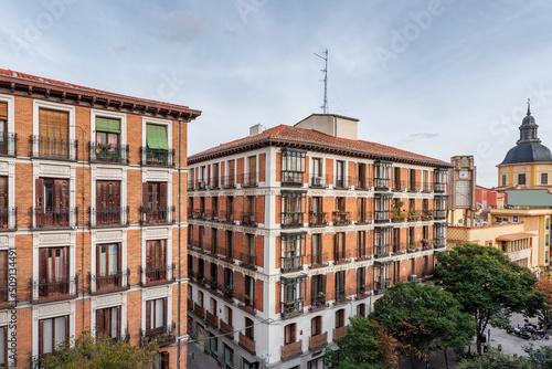 Facades of vintage buildings in the city center of Madrid © Toyakisfoto.photos