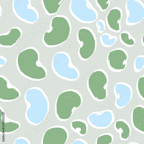 beans of bean ( beans ) grain seamless pattern design  Beans and legumes seamless pattern. Vector illustration of beans in cartoon flat style. Organic healthy food background