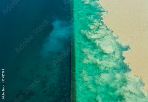 Natural background at the joint and confluence of the Rhone and Arve rivers in Geneva