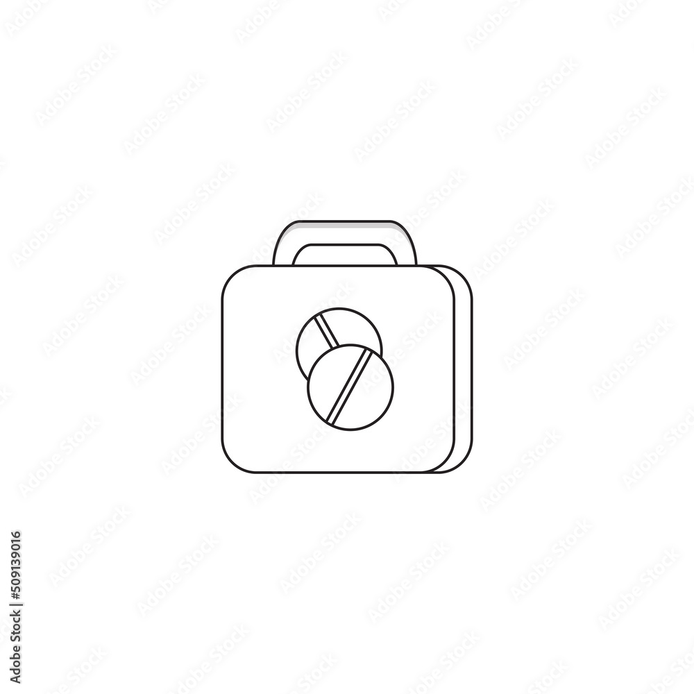 Medicine box icon Free vector Medicine box icon Free vector