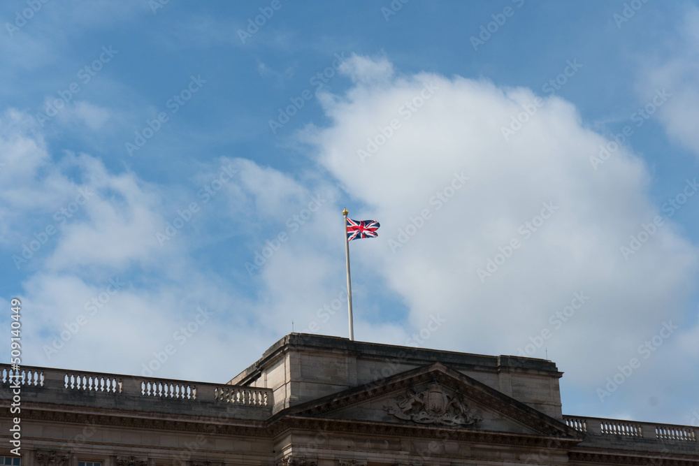 Union Jack on Buckingham Palace