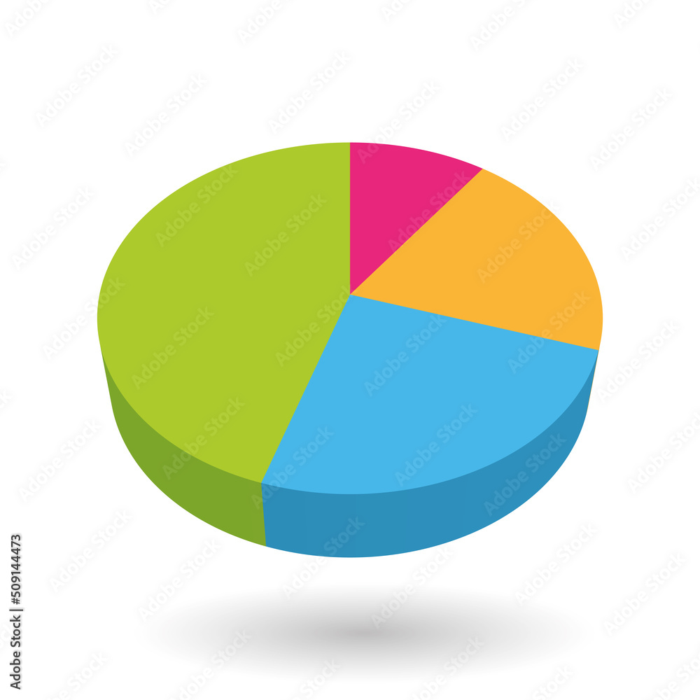 Colorful pie chart design element Colorful pie chart design element