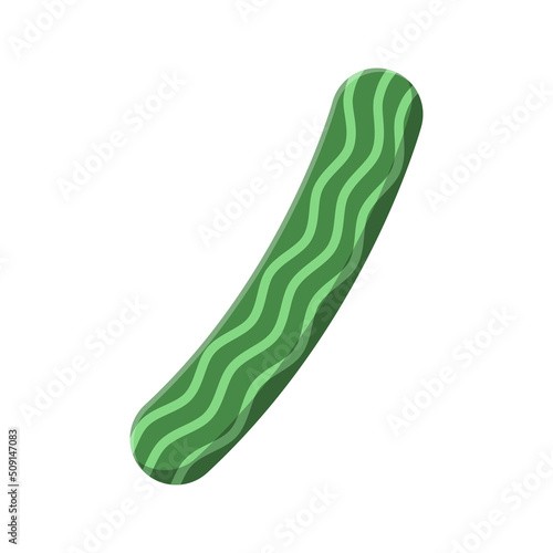 Vector illustration of cucumber. Flat design style. Suitable for menu design, social media post, or video editing needs photo