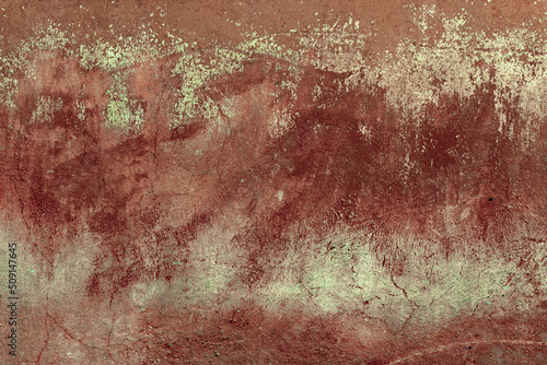 The texture is a unique surface - a brown background, with yellow-gray spots and cracks. Copy-paste space