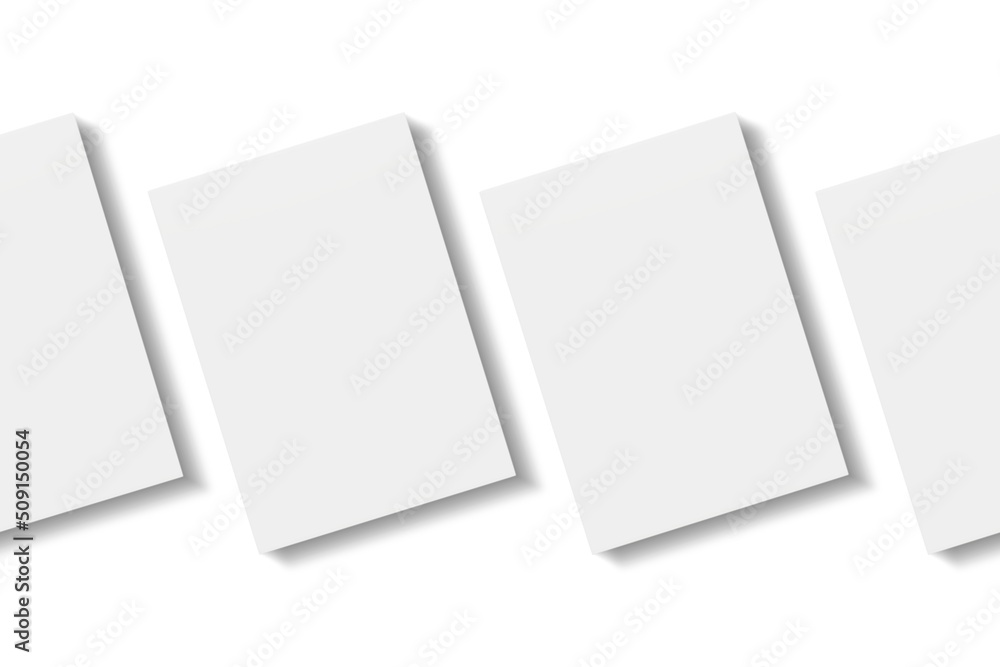 Blank paper illustration for mockup. Flyer or poster. 3D Rendering. Blank paper illustration for mockup. Flyer or poster. 3D Rendering.