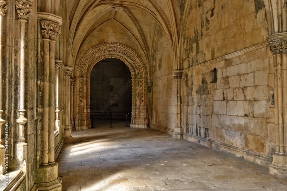 The Royal Cloister or King John I Cloisters of Batalha monastery, Portugal