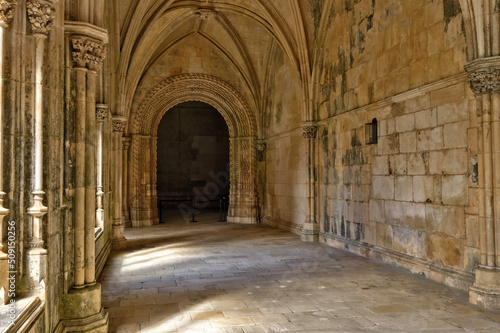 The Royal Cloister or King John I Cloisters of Batalha monastery, Portugal © hectorchristiaen