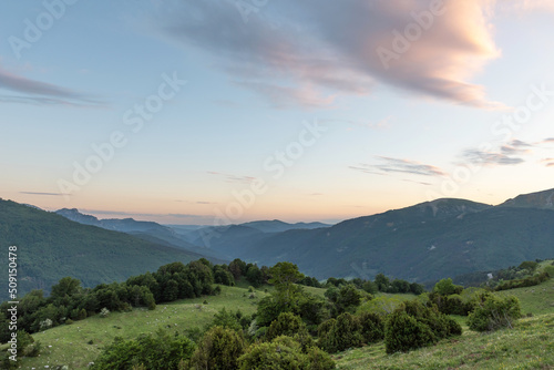 Sunset sky in the Roncal Valley photo