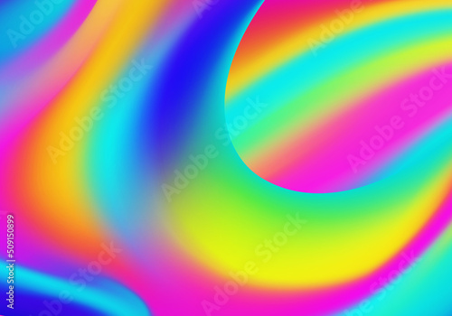 Abstract Rainbow Fluid Gradient Background. Modern Bg for Brochure, Advertising, Festival, Night Club Poster