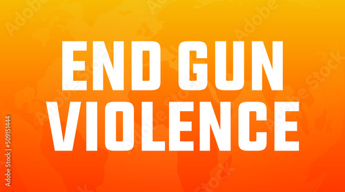 end gun violence protect children not guns, no more silence end gun violence national gun violence awareness day modern orange template, banner sign, design concept with white text