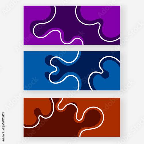 multicolor fluid texture banner templates for print offset