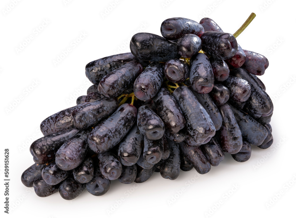 Witch Finger grapes isolated on background, Moon Drops grape or Witch