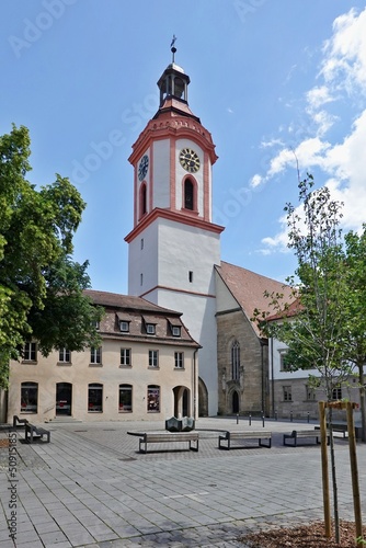 Weißenburg - Bayern - Spitaltor mit Kirche