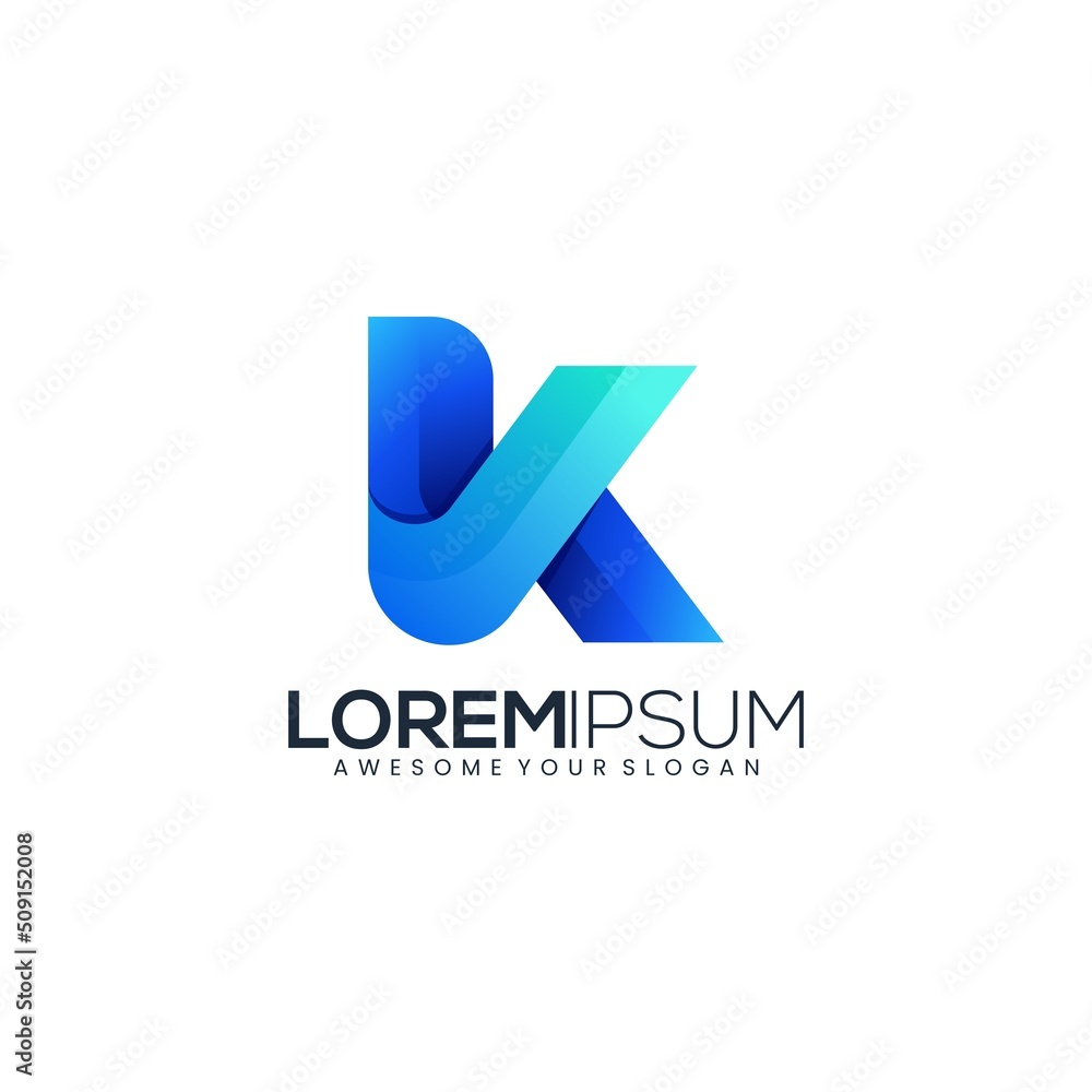 abstract logo letter K gradient colorful abstract logo letter K gradient colorful