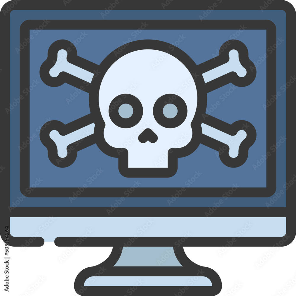 Computer Death Icon Computer Death Icon