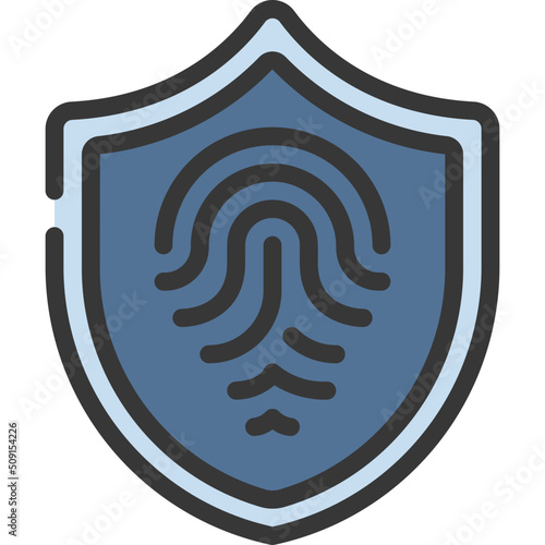 Biometrics Shield Icon