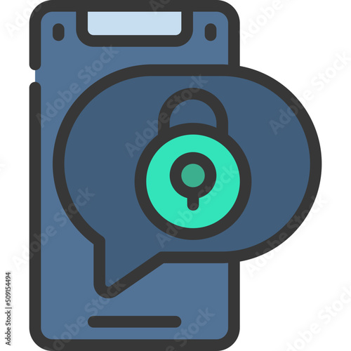 Secure Mobile Message Icon