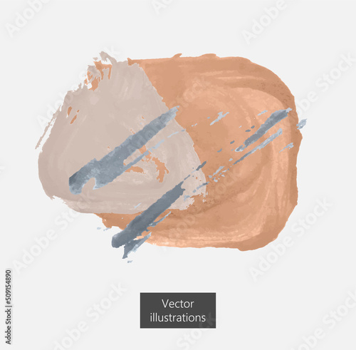 Vector abstract pink and blue stains on light gray background for your design