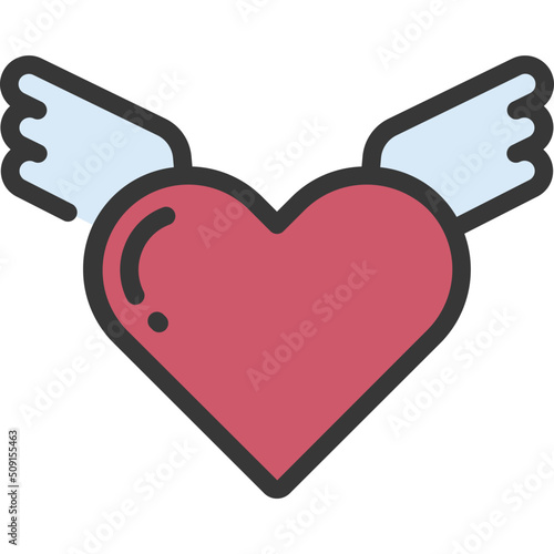 Flying Heart Icon