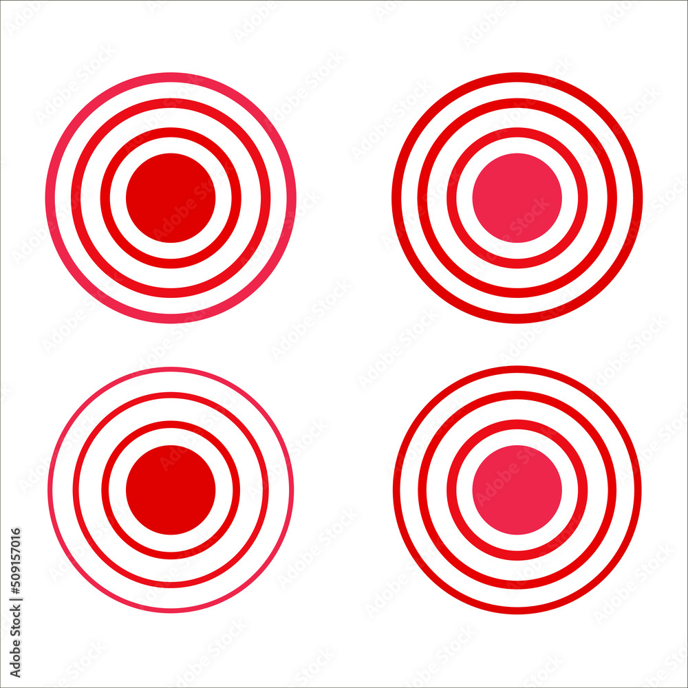 Red rings pain vector, illustration Red rings pain vector, illustration