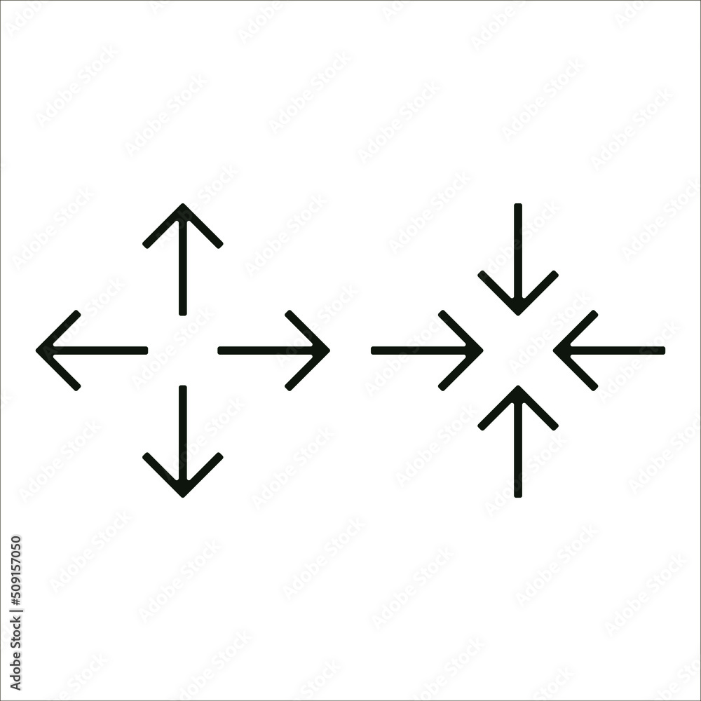 Arrows showing increase and decrease vector illustration Arrows showing increase and decrease vector illustration