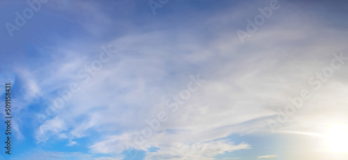 Cloudy sky background. Landscape with white clouds
