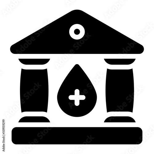 blood bank glyph icon
