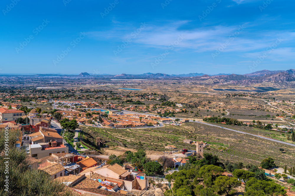 Busot Spain viewpoint view from Mirador of Monte Calvario near El Campello and Alicante