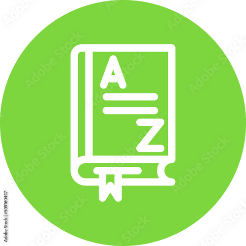 Obraz na płótnie 18 - Dictionary Icon w salonie