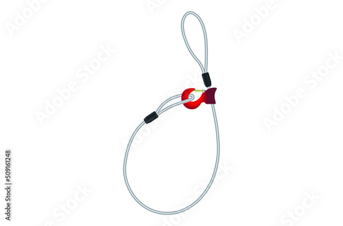 Choker Sling in steel and red hook