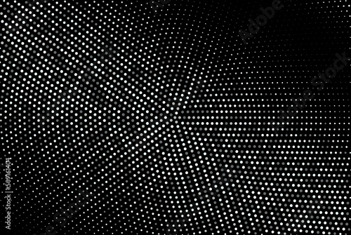 Decorative background of silver dots on a dark background, silver vector halftone