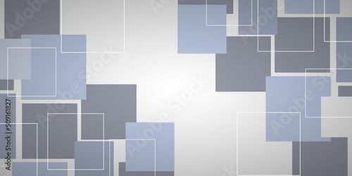 Blue and Grey Retro Style Background,Cover or Presentation Template, Creative Design for Web - Blank Overapped 3D Geometric Square Shapes with Copyspace - Illustration in Freely Editable Vector Format