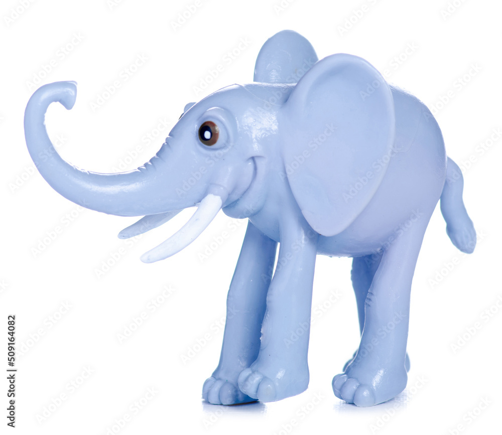 toy figure elephant on white background isolation