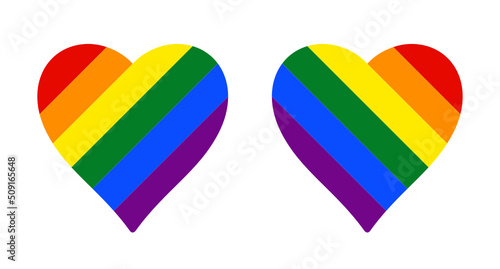 serce w kolorach tęczy
