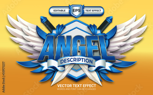 Angel Badge with Editable Text Effect