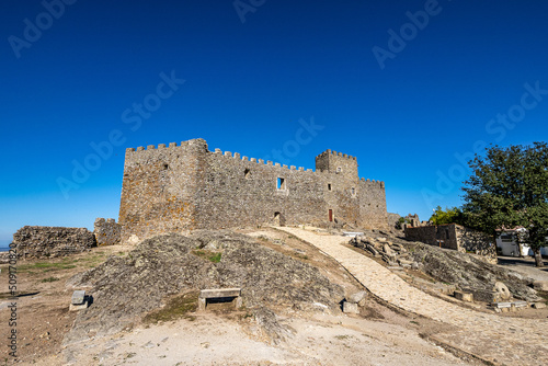 The ancient castle of montanchez near Caceres, Extremadura, Spain photo