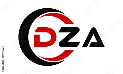 DZA swoosh three letter logo design vector template | monogram logo | abstract logo | wordmark logo | letter mark logo | business logo | brand logo | flat logo | minimalist logo | text | word | symbol