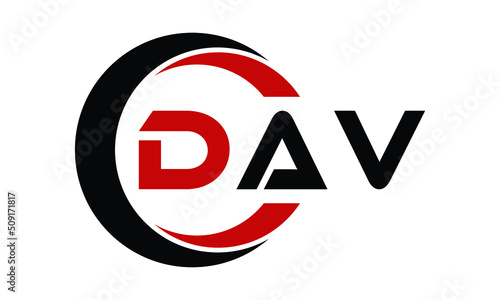 DAV swoosh three letter logo design vector template | monogram logo | abstract logo | wordmark logo | letter mark logo | business logo | brand logo | flat logo | minimalist logo | text | word | symbol
