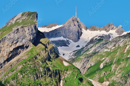 Alpstein mit Ageteplatte und Säntisgipfel