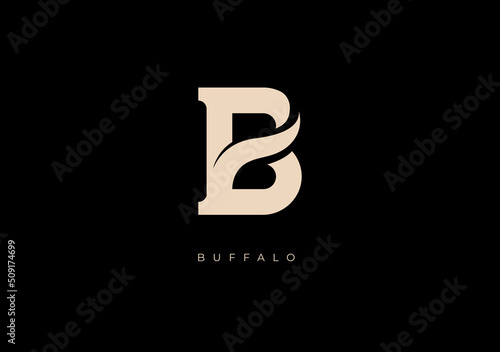 BUFFALO HORN B MONOGRAM, VECTOR LOGO