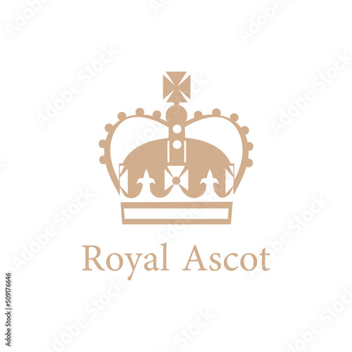Crown and text. Royal Ascot concept. photo