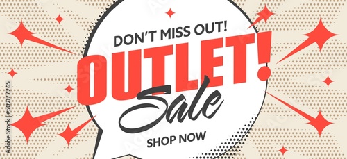 Outlet sale special offer advertising banner template
