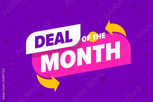 Month sale promotion banner design template