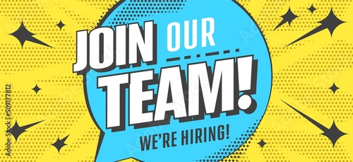 Join our team recruitment design poster template