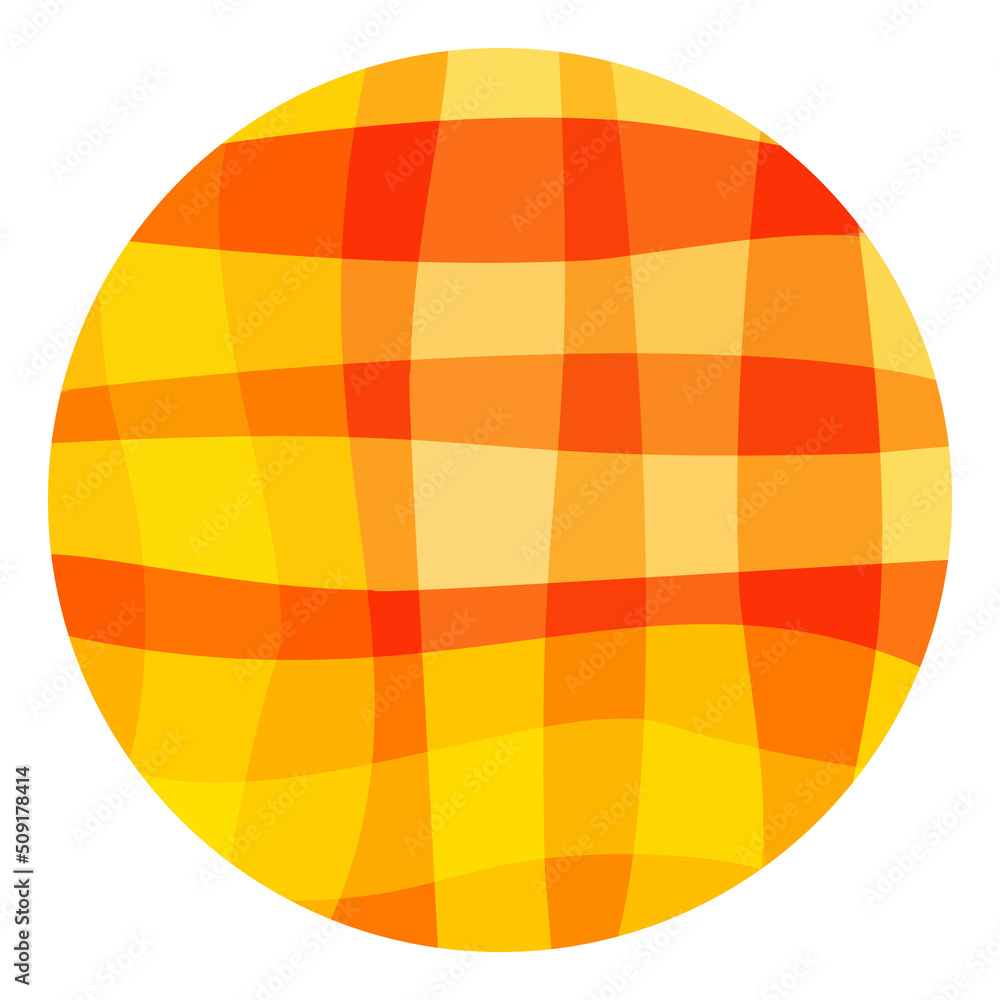 illustration of an sphere stapped illustration of an sphere stapped