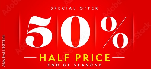 Sale banner template with special offer