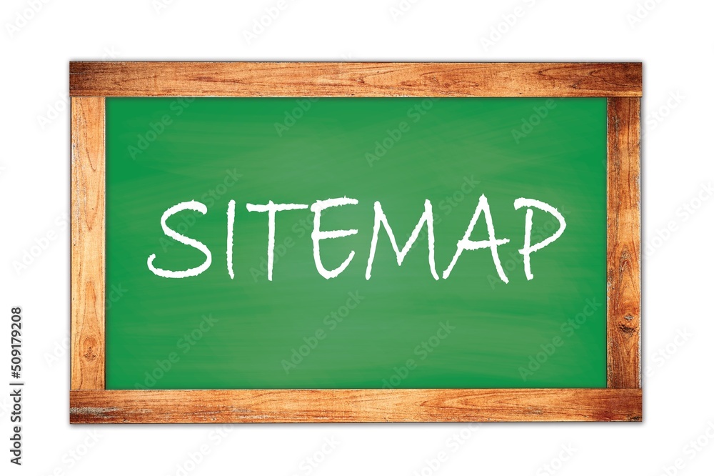 SITEMAP text written on green school board. SITEMAP text written on green school board.