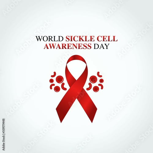 vector graphic of world sickle cell awareness day good for world sickle cell awareness day celebration. flat design. flyer design.flat illustration.