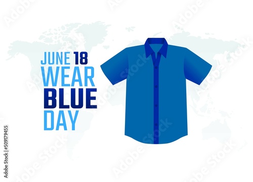 vector graphic of wear blue day good for wear blue day celebration. flat design. flyer design.flat illustration.